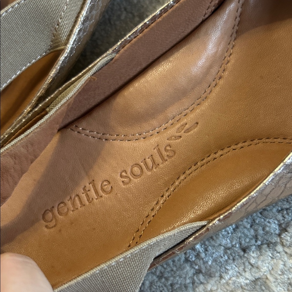 Gentle Souls Gretchen Ballet Flats Womens 8 Rose Gold slingbacks leather - Picture 5 of 7